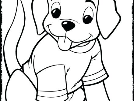 440x330 Cute Puppies Coloring Pages Cartoon Puppy Coloring Page For Cute