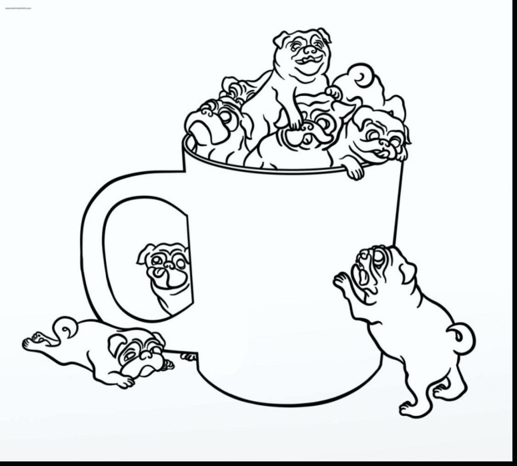 1024x924 Coloring Pages Cute Puppy Coloring Pages Fabulous Pug