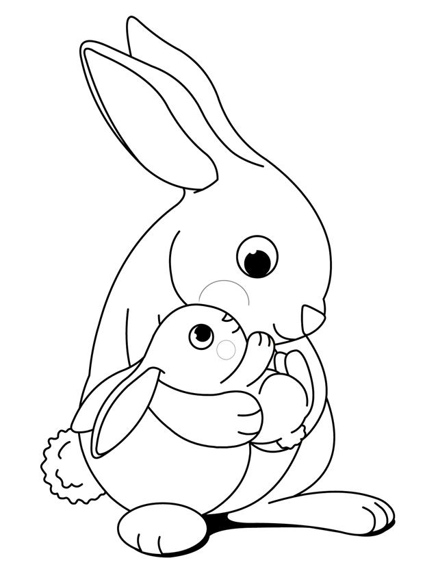 640x828 Bunny Coloring Sheets Free Printable Printable