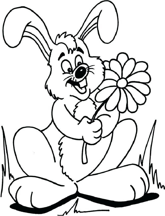 650x848 Bunny Rabbit Coloring Pages Cartoon Printable Rabbit Coloring Page