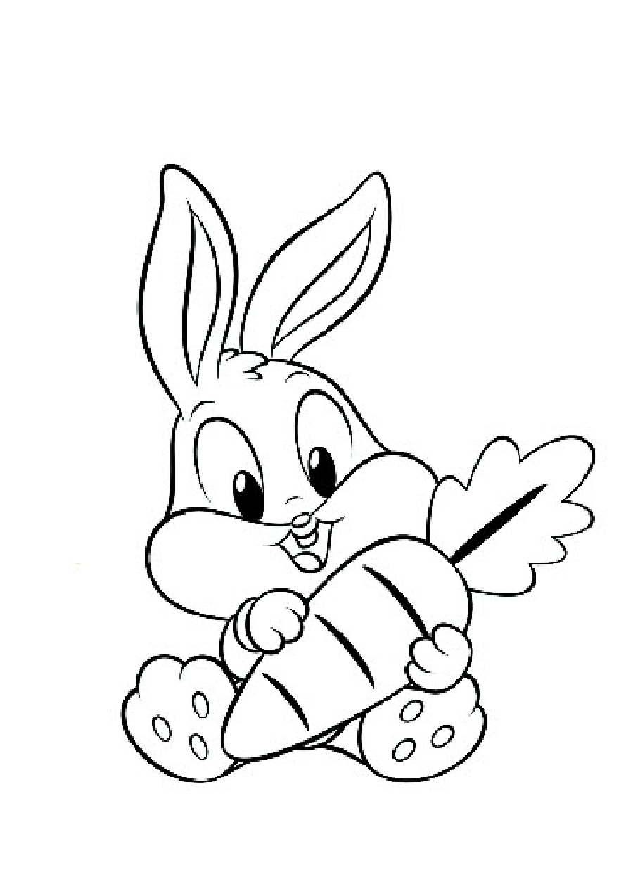 Download Cartoon Rabbit Coloring Pages at GetDrawings.com | Free for personal use Cartoon Rabbit Coloring ...