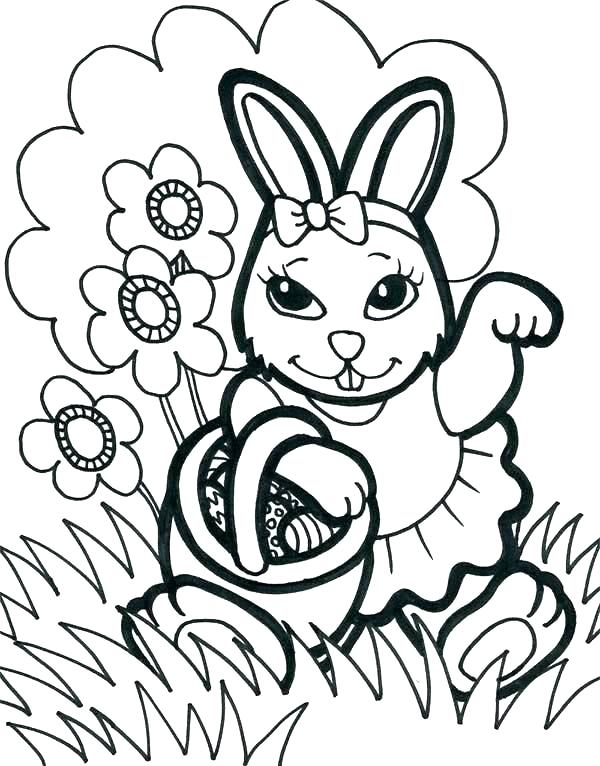 600x766 Coloring Page Rabbit