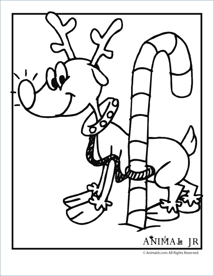 684x881 Rudolph The Reindeer And Friend Coloring Page