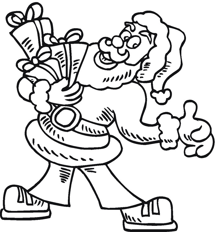 700x747 Best Santa Templates Shapes, Crafts Colouring Pages Free