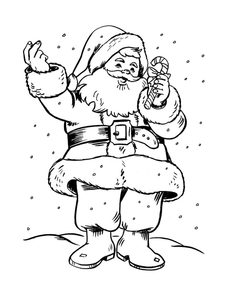 759x974 Santa Coloring Pages