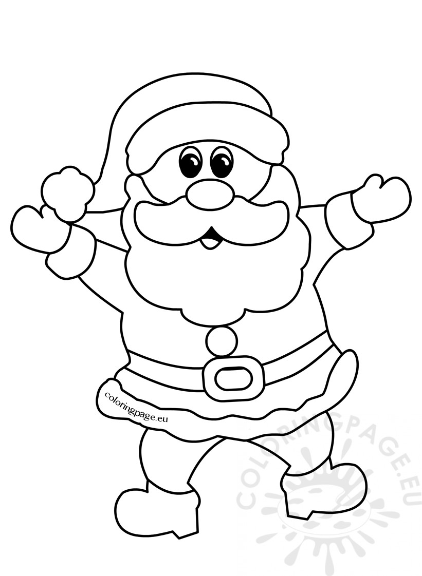 821x1122 Exploit Santa Claus Outline Cheerful Christmas Cartoon Coloring