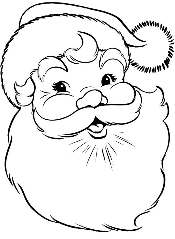 564x769 Face Of Santa Claus Coloring Pages