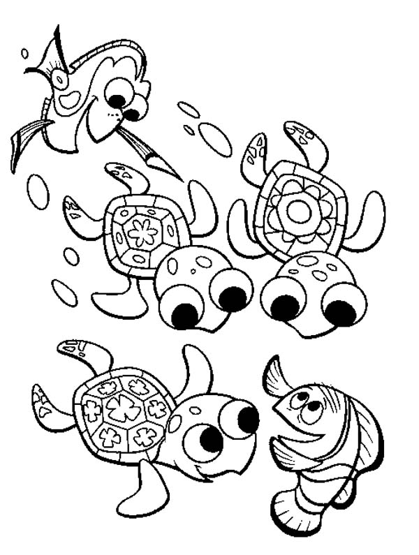 600x795 Fingding Nemo Sea Turtle Coloring Page