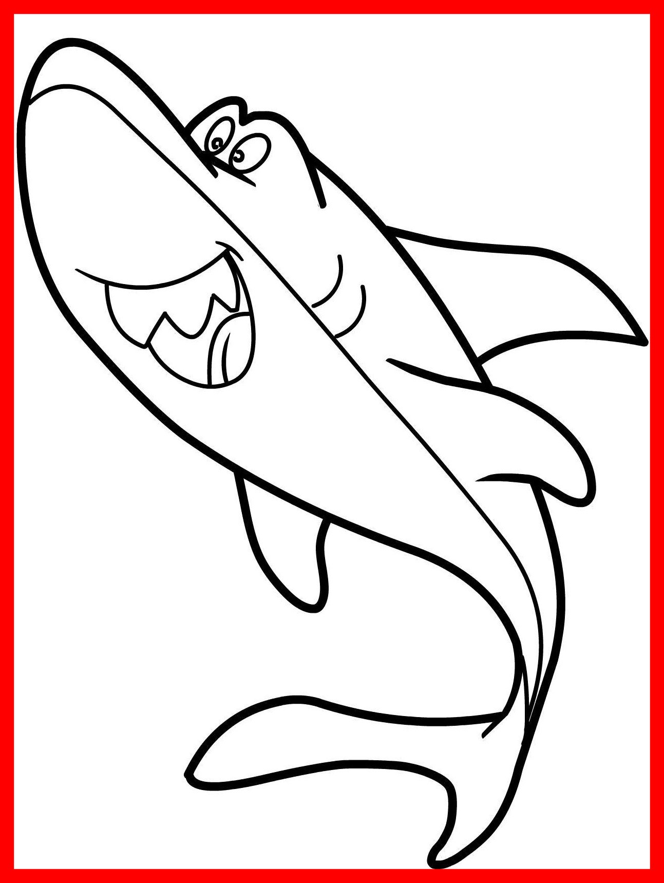 1293x1719 Astonishing Cartoon Shark Coloring Pages Pic For Printable