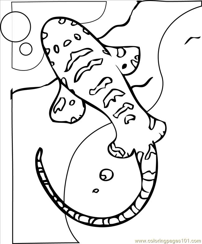 650x782 Zebra Shark Ink Coloring Page