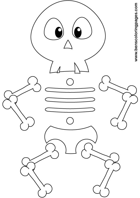 595x842 Skeleton Coloring Pages