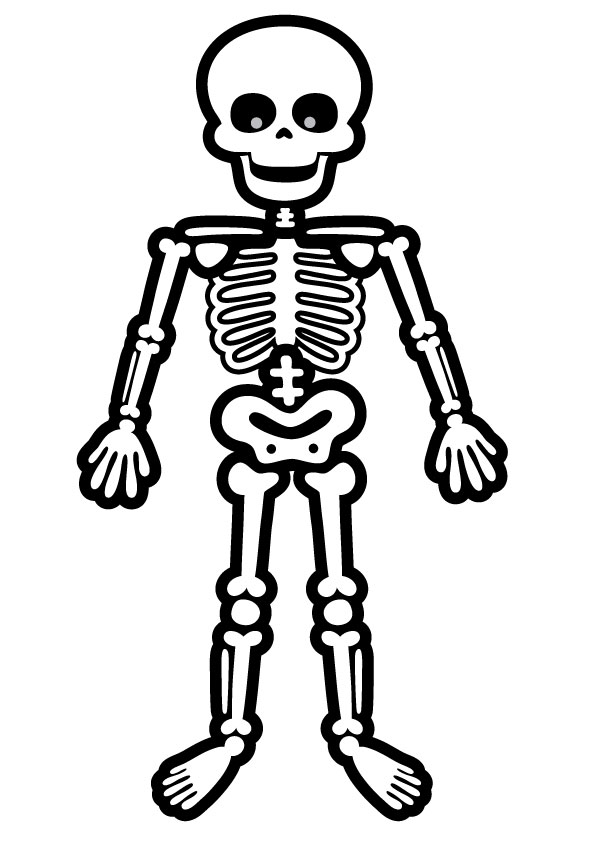 595x842 Print Coloring Image Skeletons