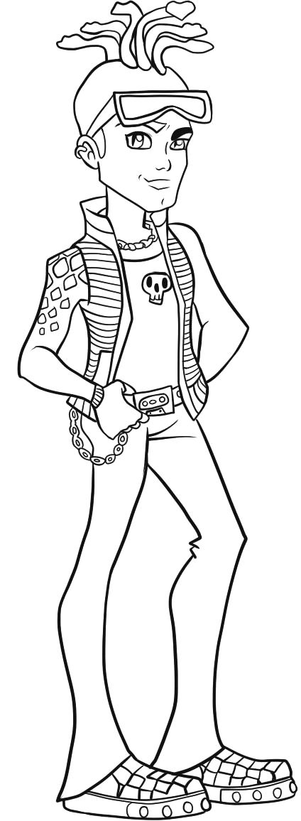 424x1156 Monster High Men's Snake Coloring Pages