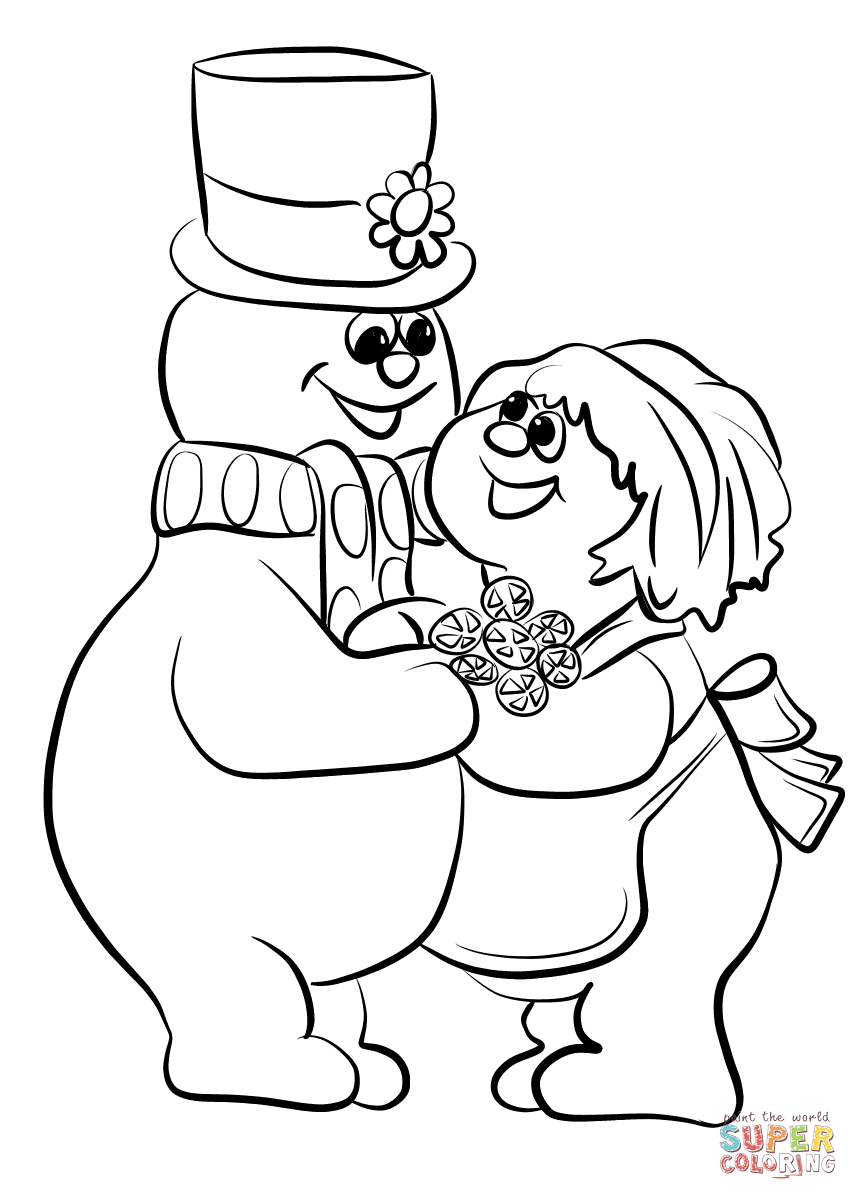 858x1200 Frosty The Snowman Coloring Pages Free