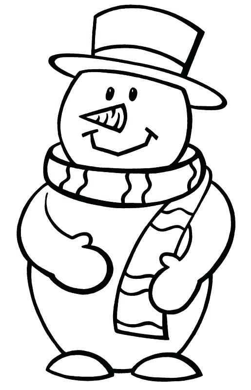 515x800 Snow Man Coloring Page