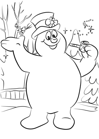 343x480 Cartoon Snowman Coloring Pages Color Bros