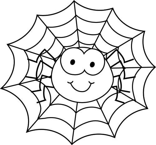 500x463 Spider Coloring Pages Spider In Spider Web Coloring Page Coloring