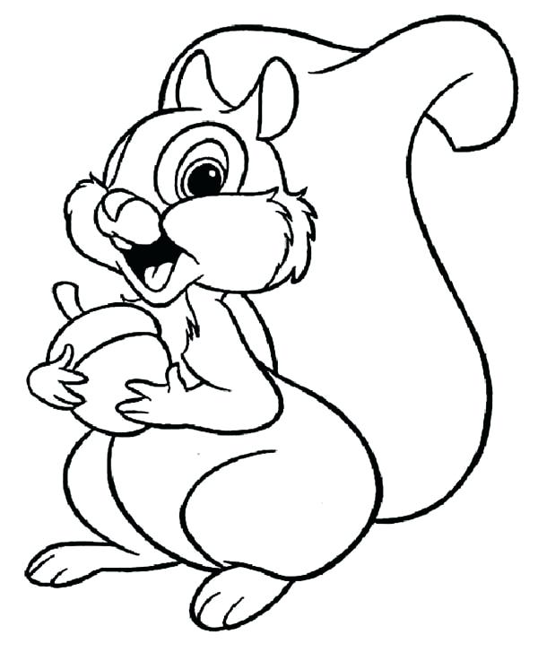 600x737 Disney Cartoon Coloring Pages Print Squirrel Coloring Page In Full