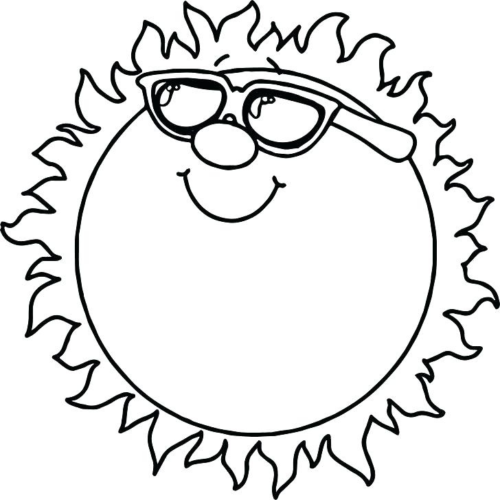 728x728 Sun Coloring Page