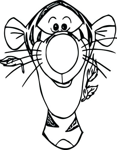 389x500 Coloring Pages Tiger Coloring Page Cartoon Best Without Stripes