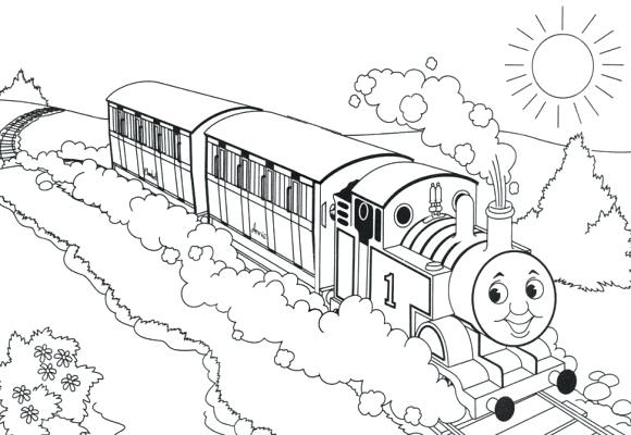 580x400 Train Coloring Pages Free The Train Coloring Pages Printable
