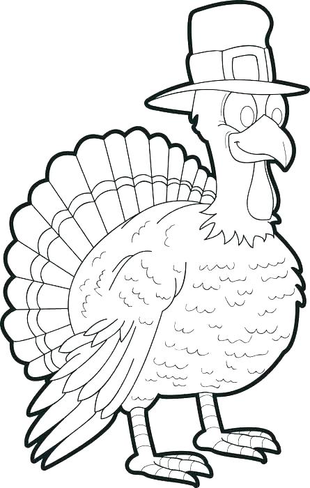 445x700 Cartoon Turkey Coloring Page Free Printable For Kids Christian