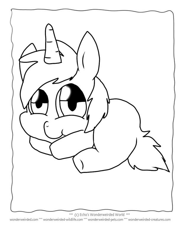 612x792 Unicorn Cartoon Coloring Pages Free To Print