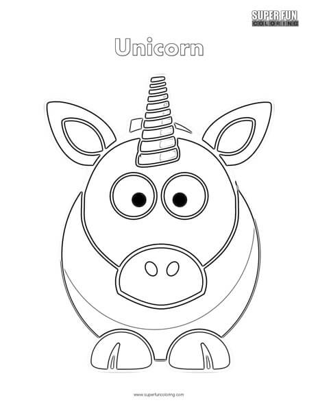 464x600 Cartoon Unicorn Coloring Page