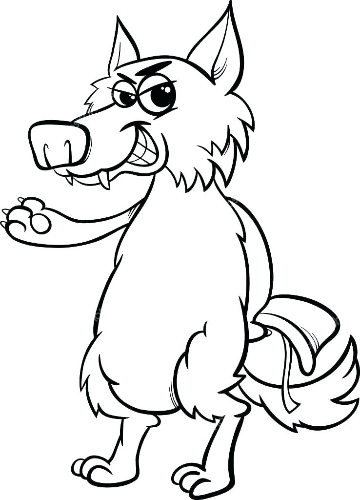 Cartoon Wolf Coloring Pages at GetDrawings | Free download