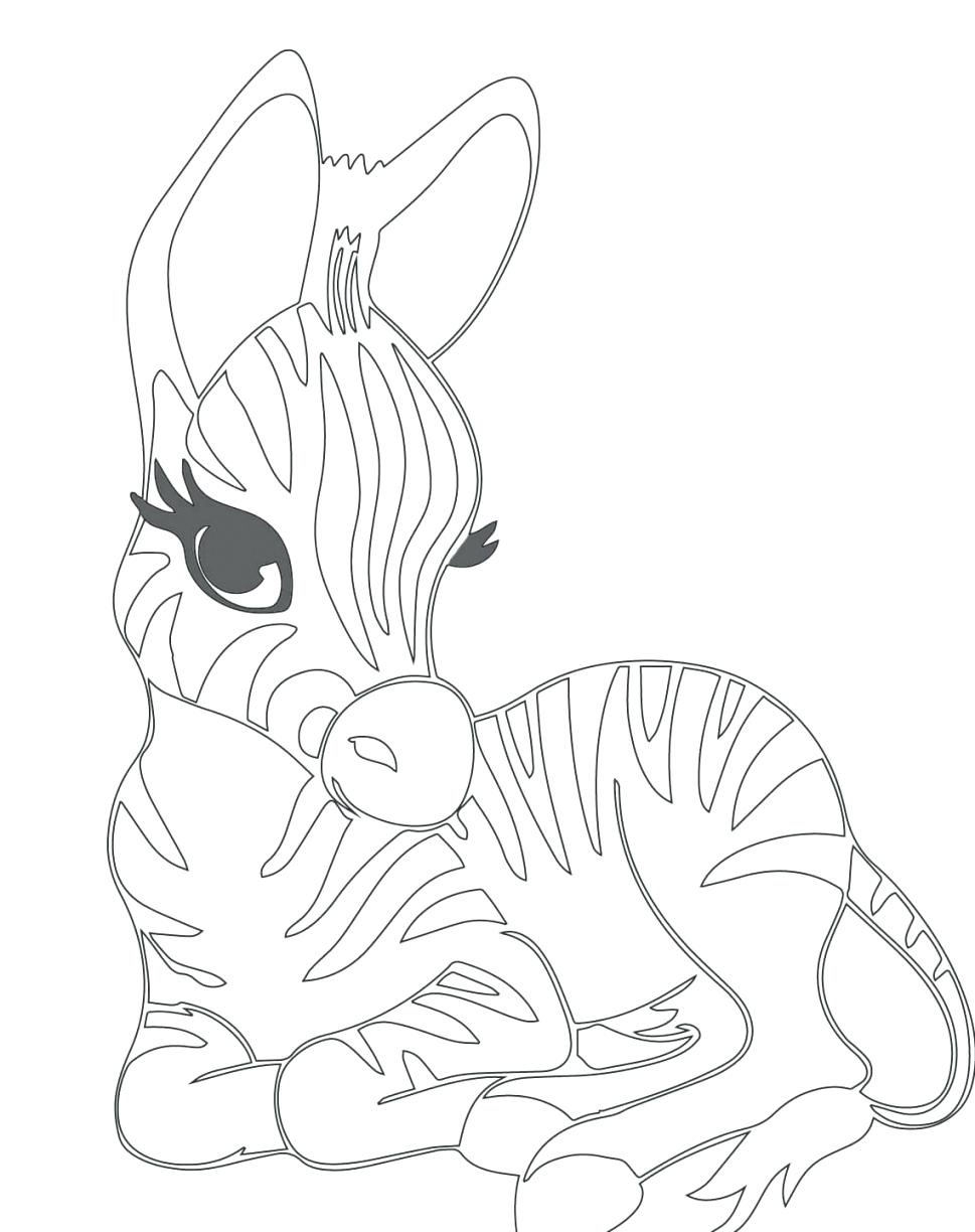 969x1224 Coloring Pages Zebra Coloring Page Cartoon Cute Vector