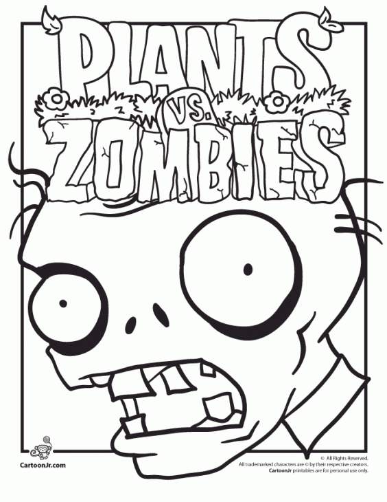 564x730 Free Printable Plants Vs Zombies Coloring Page Fun Coloring