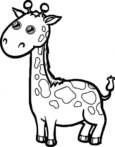 390x500 Coloring Pages Zoo Animals Coloring Pages Giraffe Cartoon Page