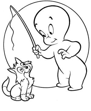 300x367 Casper Coloring Page Casper Coloring Book