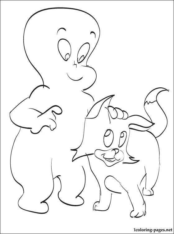 560x750 Free Coloring Page Casper The Friendly Ghost Coloring Pages