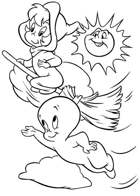 589x825 Ghost Coloring Pages Help Kids To Develop Many Important Skills