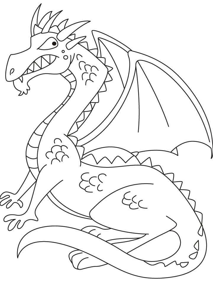 720x954 Dragon Coloring Pages