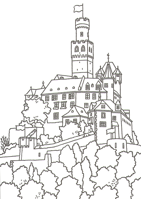 563x792 German Coloring Pages For Kids Great Castles Games Castle Coloring