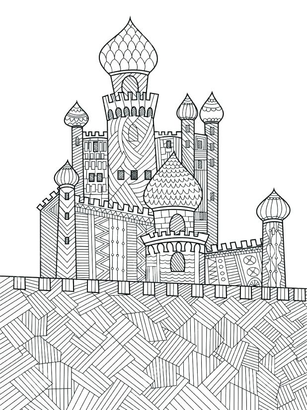 618x824 Mesmerizing Cinderella Castle Coloring Pages Free Coloring