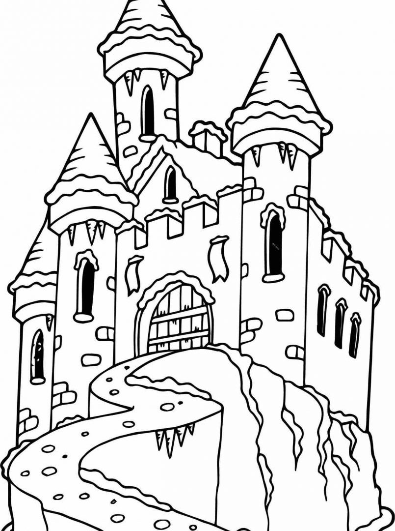 805x1080 Princess Castle Coloring Free Pages Printable Kids For Adults
