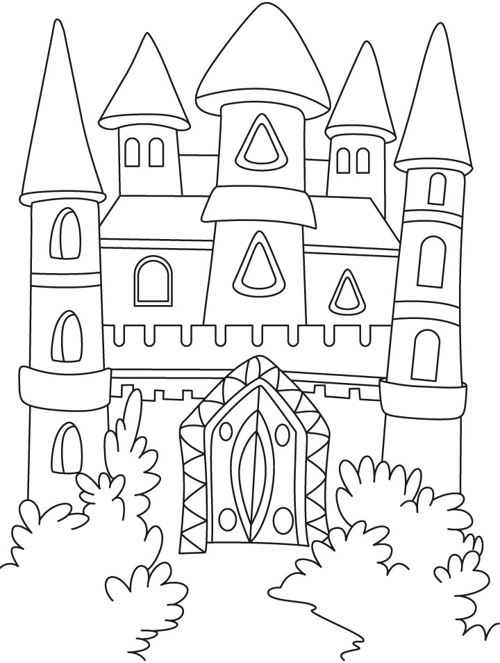 720x954 Castle Coloring Pages