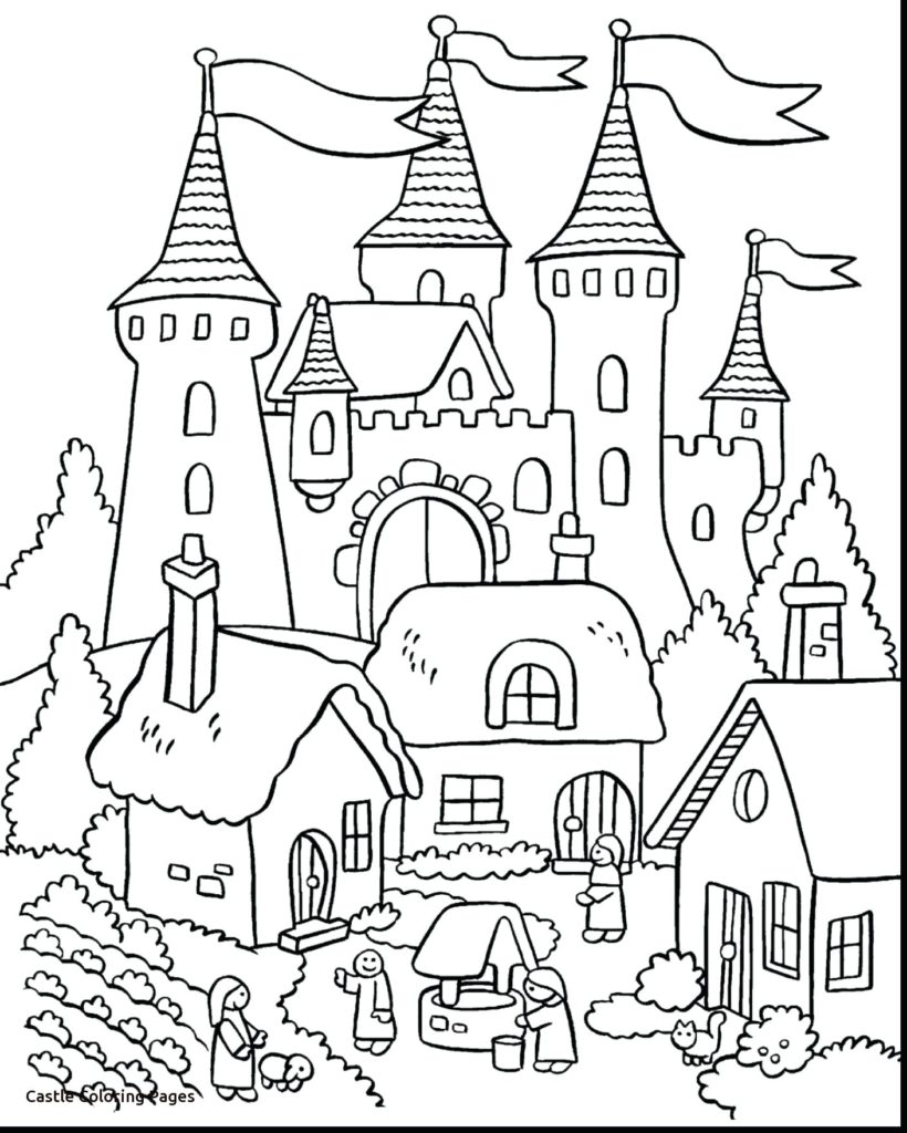 820x1024 Castle Coloring Pages