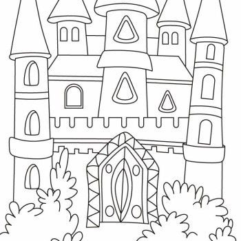 350x350 Disney Luxury Castle Coloring Pages Coloring Pages For Kids