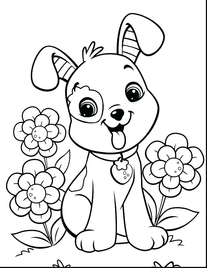 687x889 Dog Coloring Pages Coloring Pages Of A Dogs Dog Coloring Pages