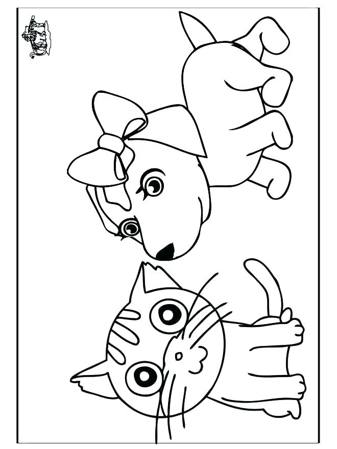 660x880 Dog Coloring Pages Free Cats And Dogs Of Page Cat Macgregormalta