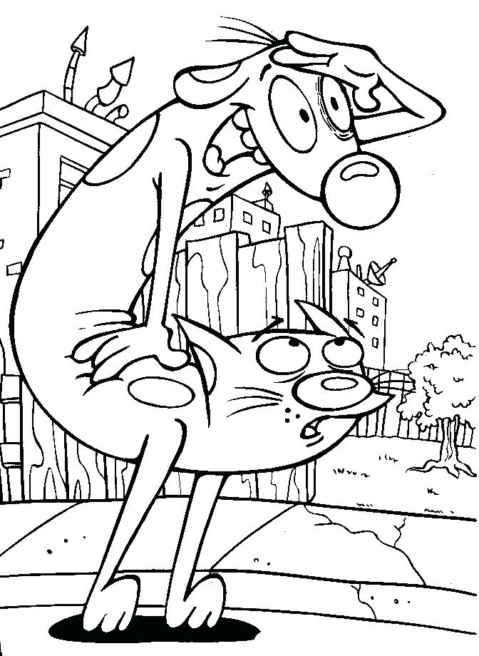 672x920 Cat And Dog Coloring Pages