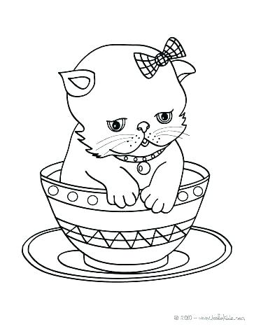 363x470 Kitten Cat Coloring Pages Print