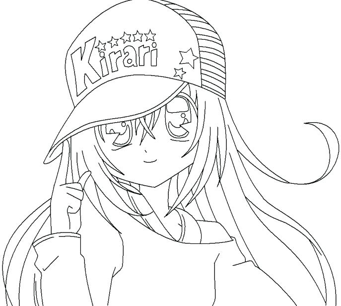 687x616 Coloring Pages Girls Cute Coloring Pages Medium Size Of Anime Girl