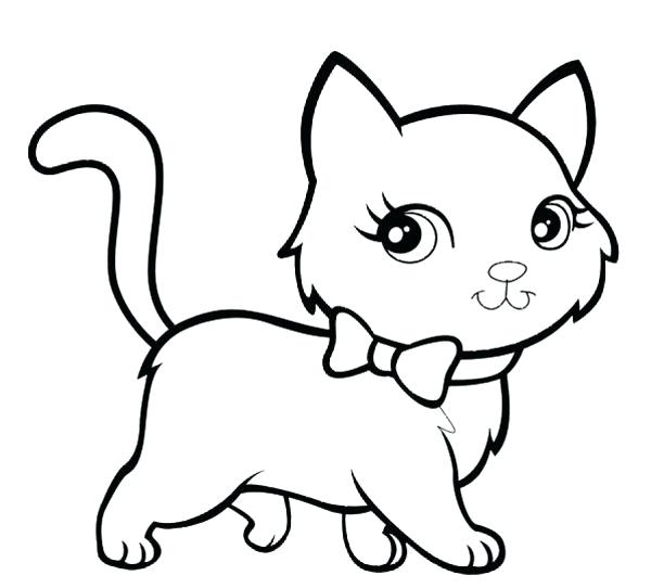 600x542 Cartoon Cat Coloring Pages Cat Coloring Pages