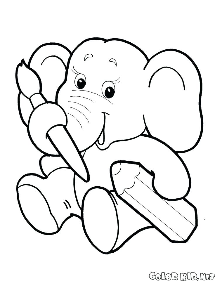 736x962 Baby Cats Coloring Pages Elephant Coloring Pages For Kids