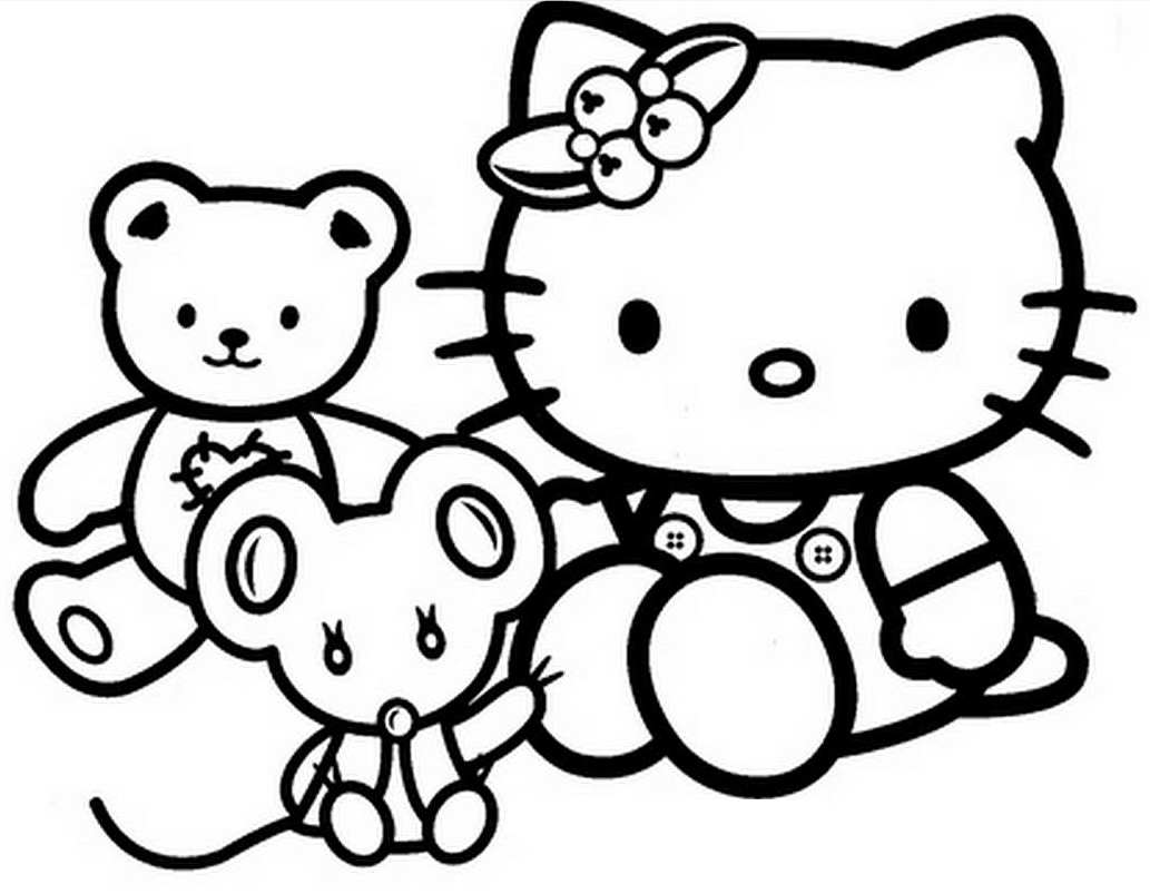 1033x803 Free Printable Hello Kitty Coloring Pages For Kids
